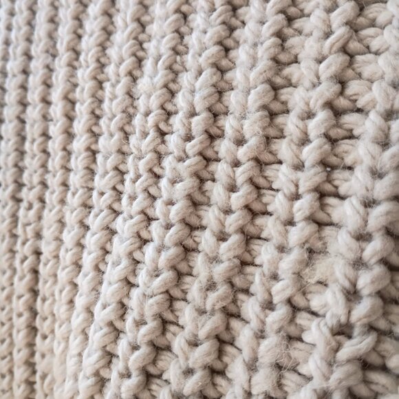 H&M Chunky Knit Sweater | Light Brown Pullover Long sleeve Sweater | Size M - Picture 8 of 10